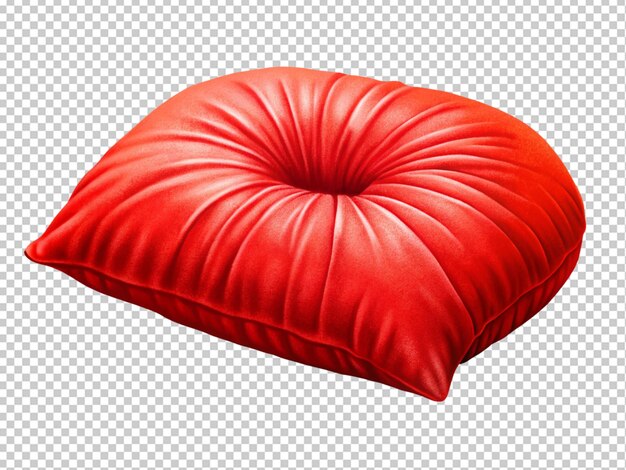 Square red throw pillow