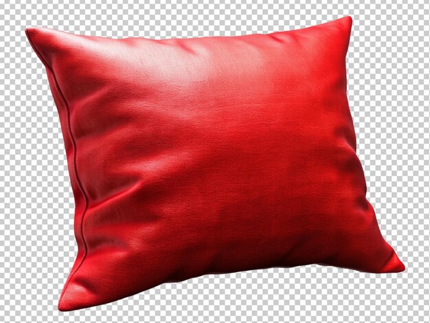 Square red throw pillow