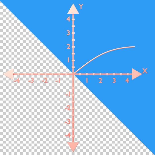 PSD square root function icon isolated on the transparent backround