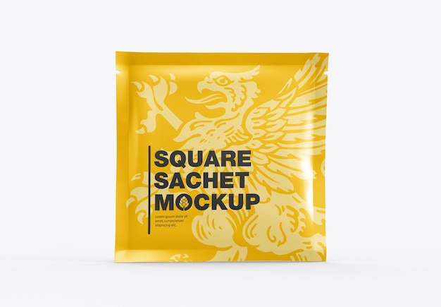 Square Sachet Mockup