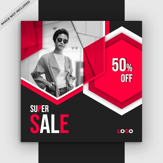PSD banner quadrato di vendita per instagram