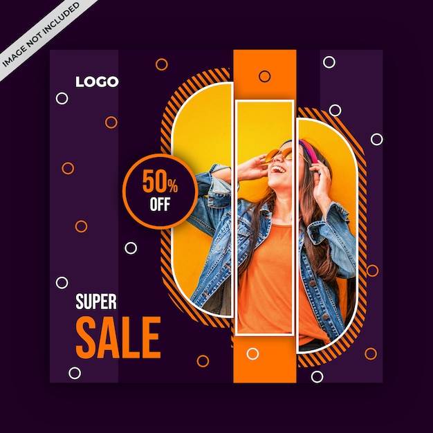 PSD square sale banner for instagram