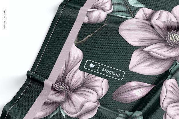 square scarf mockup, close up