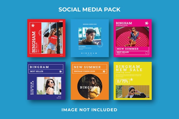 PSD square social media post instagram template