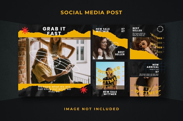 PSD square social media post instagram template