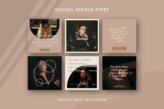 Square social media post instagram template