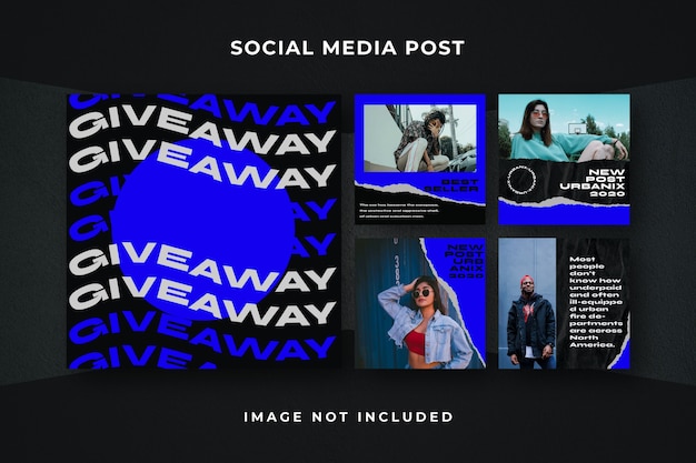 PSD square social media post instagram template