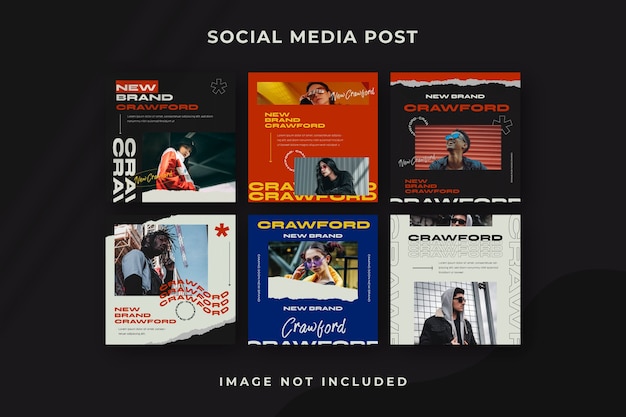 Modello quadrato di social media post instagram