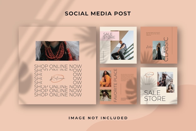 Square social media post instagram template