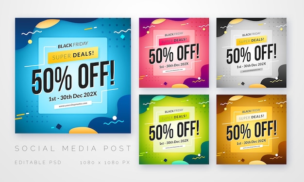 Square social media sales post template