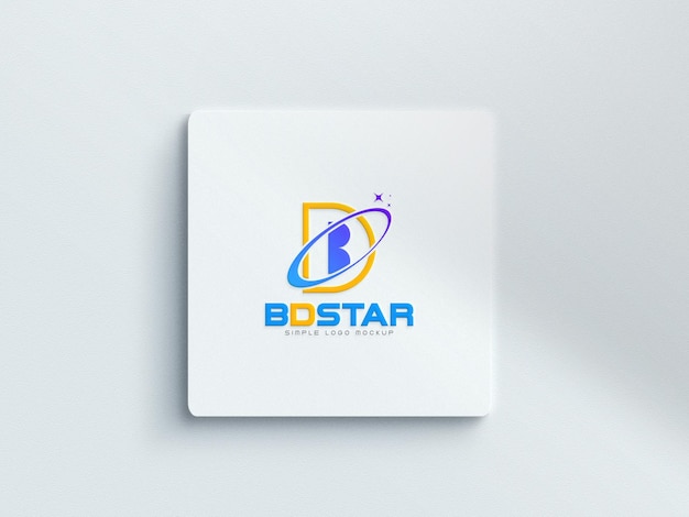 Макет логотипа Square Soft board