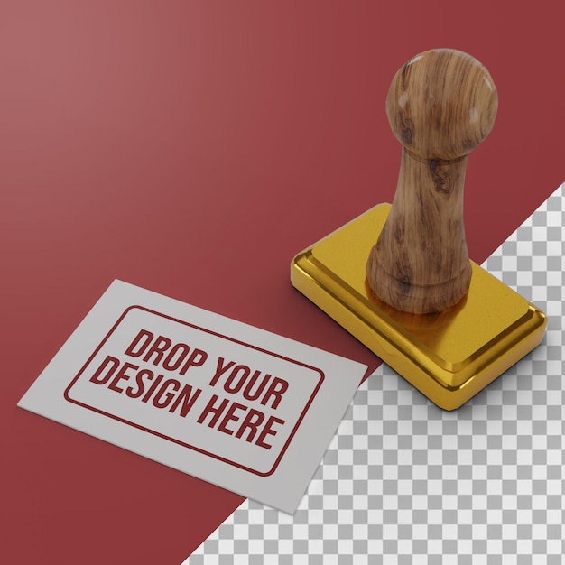 square stamp mockup with editable background and color options