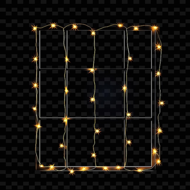 PSD a square of stars with a frame of yellow stars on a black background