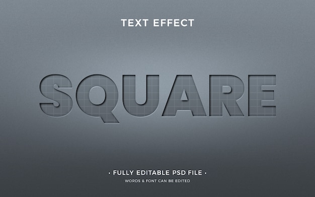 PSD square text effect