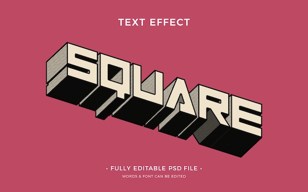 Square text effect