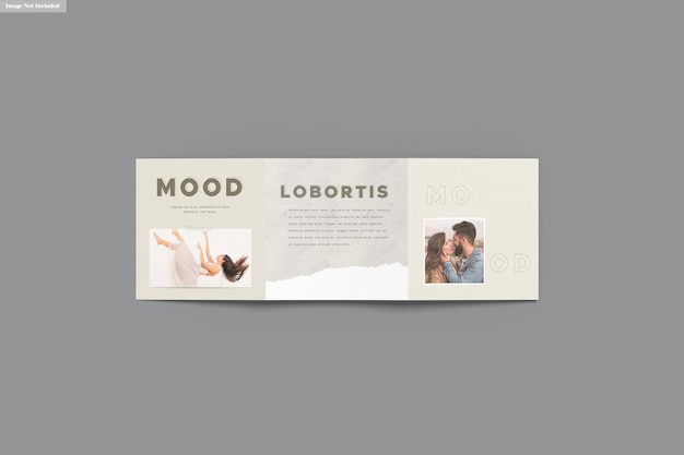 Square trifold brochure mockup