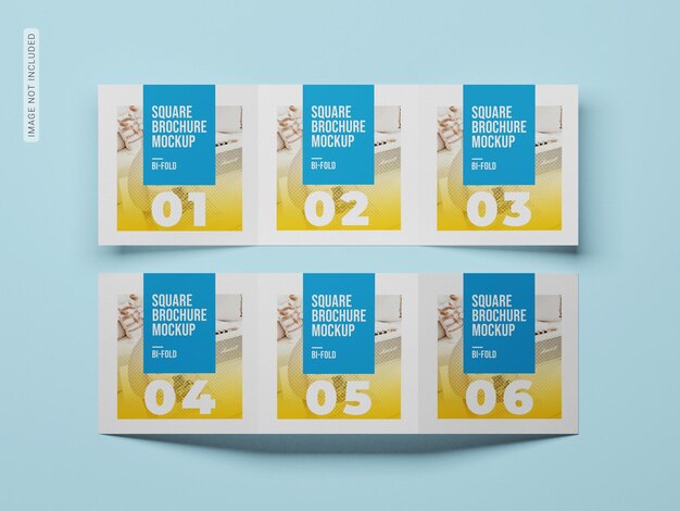 Square Trifold Brochure Mockup