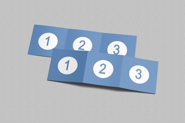 Square Trifold Brochure Mockups