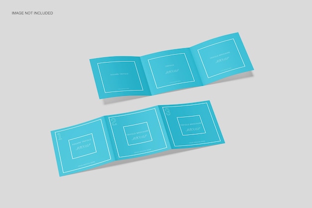 Square trifold mockup