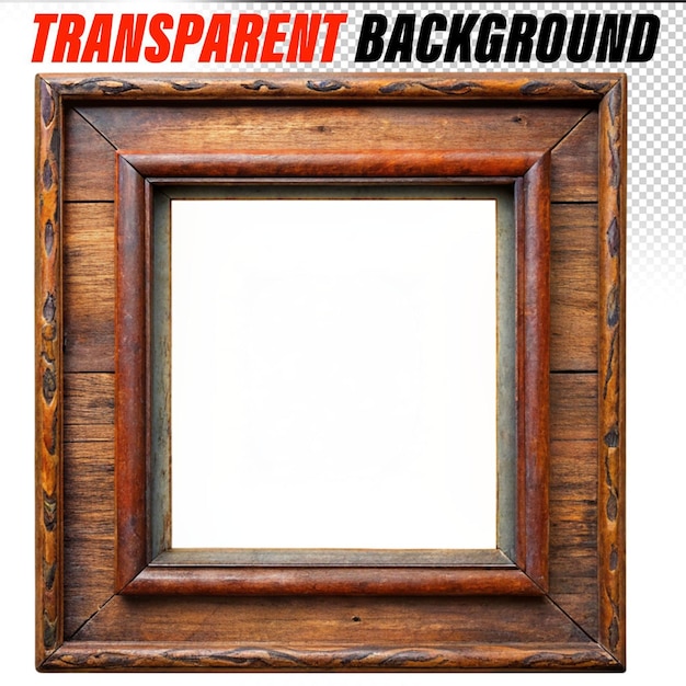 PSD square wooden frame