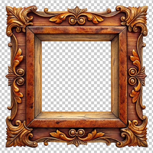 PSD square wooden frame