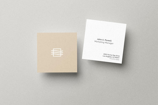 PSD squared card mockup