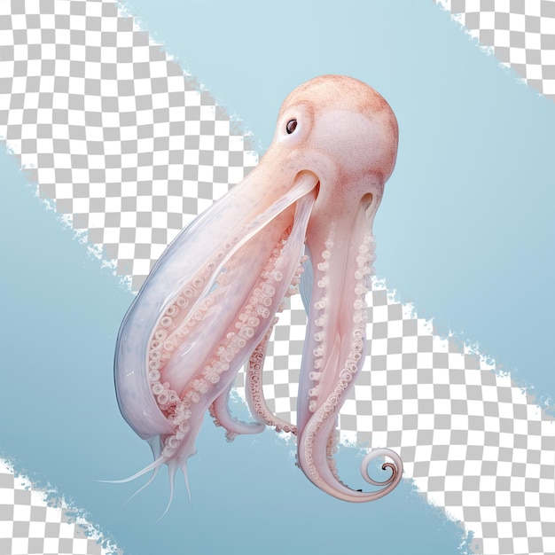 PSD squid from the sea on transparent background