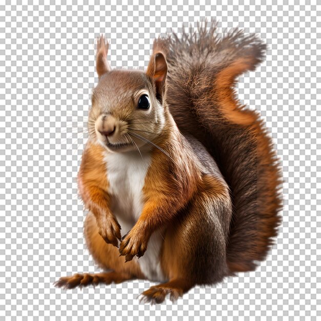 PSD squirrel isolated on transparent background