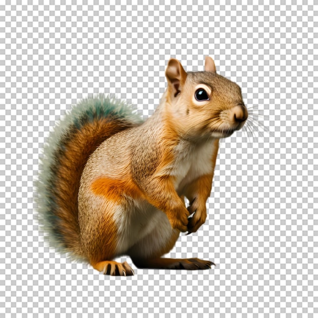 PSD squirrel isolated on transparent background