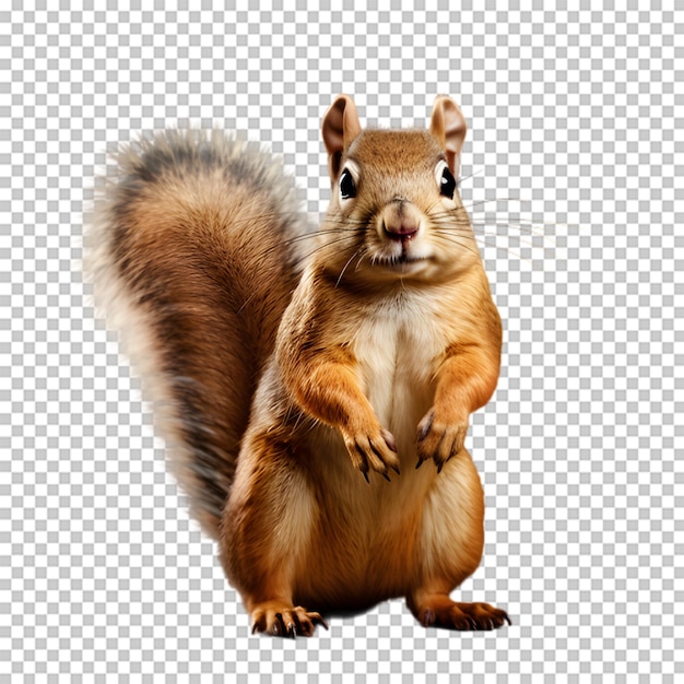 PSD squirrel isolated on transparent background