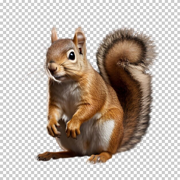 PSD squirrel isolated on transparent background