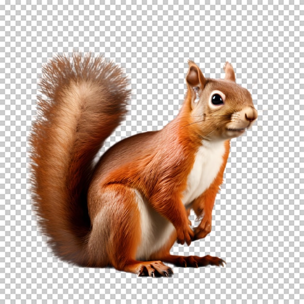 PSD squirrel isolated on transparent background