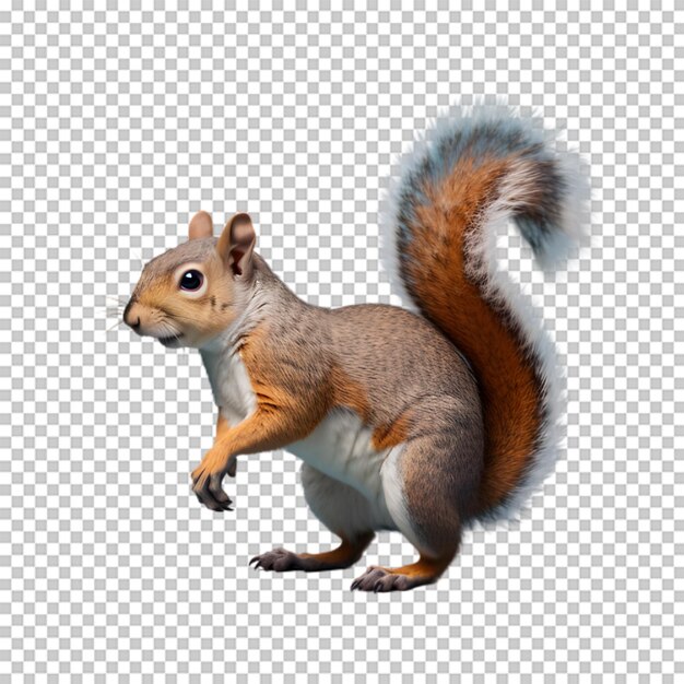 PSD squirrel isolated on transparent background