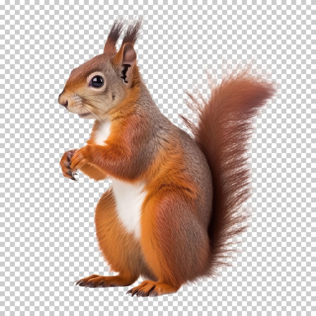 PSD squirrel isolated on transparent background