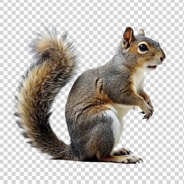 PSD squirrel on a transparent background