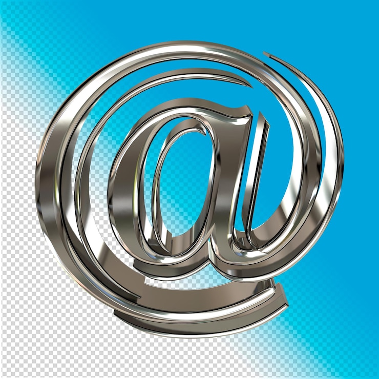 PSD srebrny symbol renderowania 3d