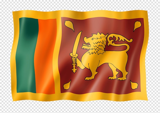 PSD sri lanka flag isolated on white