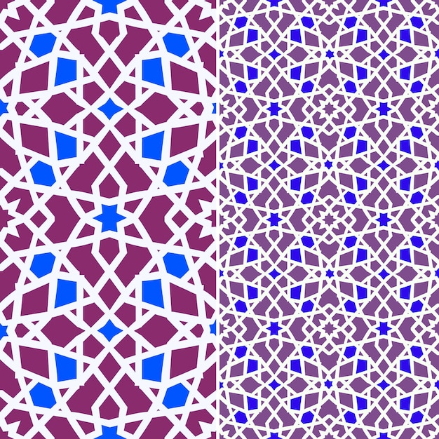 PSD Środkowo-wschodnie wzory mozaikowe z kształtami geometrycznymi i kreatywnym abstrakcyjnym wektorem geometrycznym ara