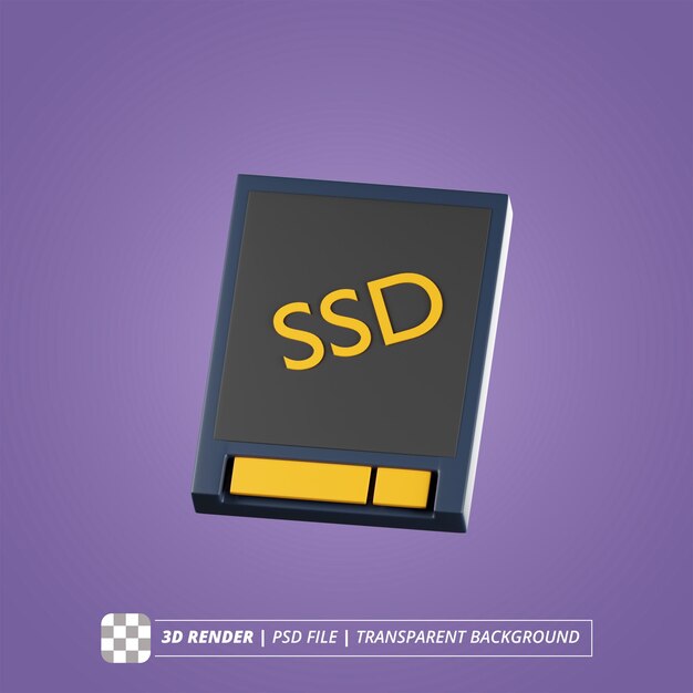 PSD ssd 3d render isolated images