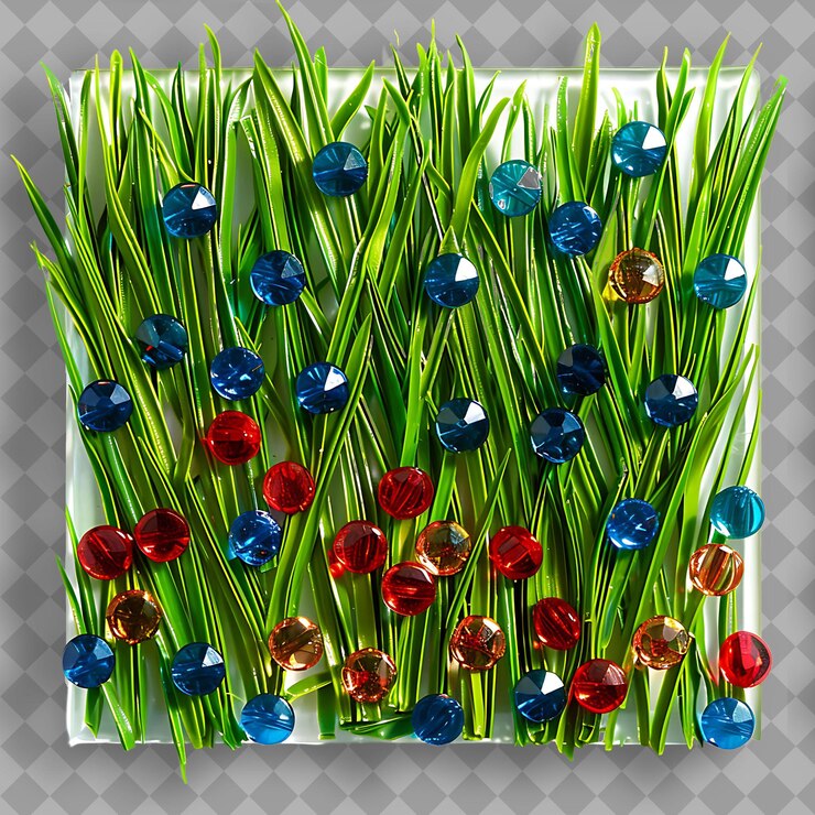PSD st augustine sapphire with vibrant green and blue glass bea png green texture background