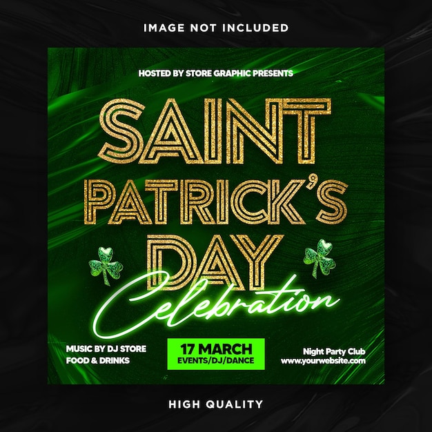 St patrick's day flyer sjabloonontwerp