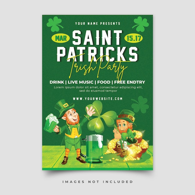 PSD st patrick s day poster