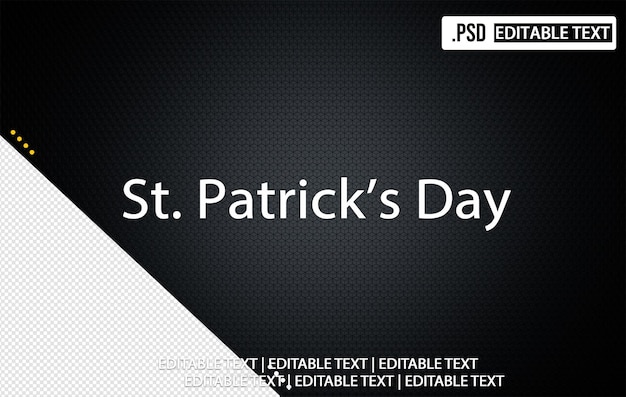 PSD st patrick's day tekst stijl effect