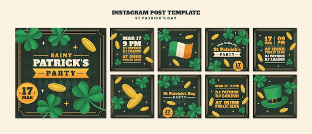 PSD st patrick's day template design