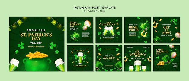 PSD st. patrick's day template design