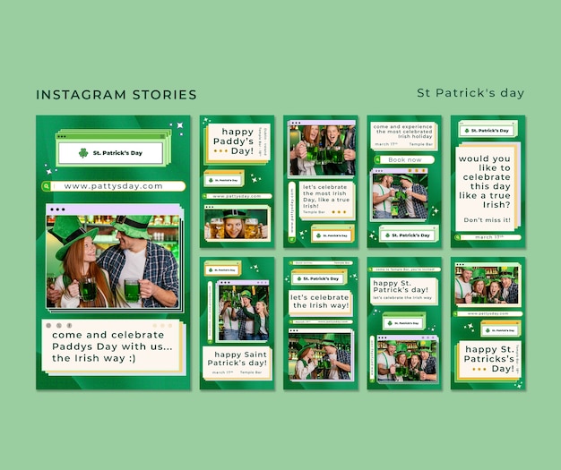 PSD st patrick's day viering instagram verhalen