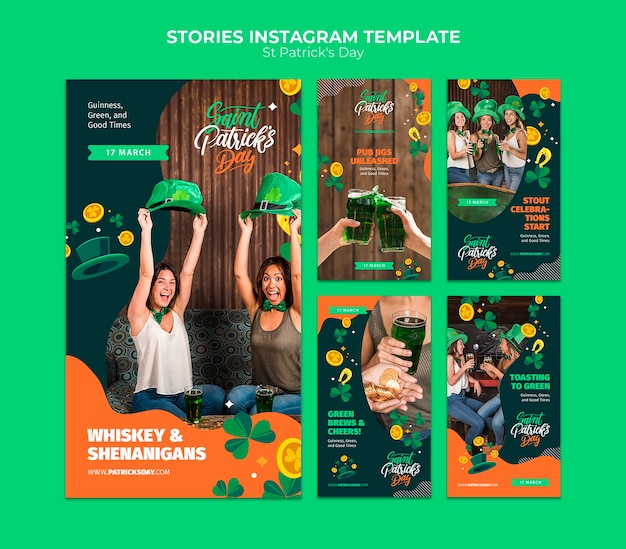 PSD st patrick's day viering instagram verhalen