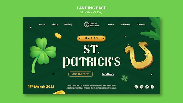 St. patrick's day viering websjabloon