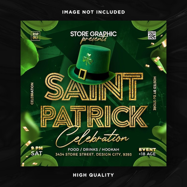 PSD st patricks day flyer template design