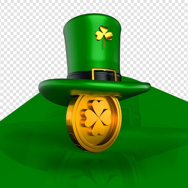 St patricks day makeup hat composition